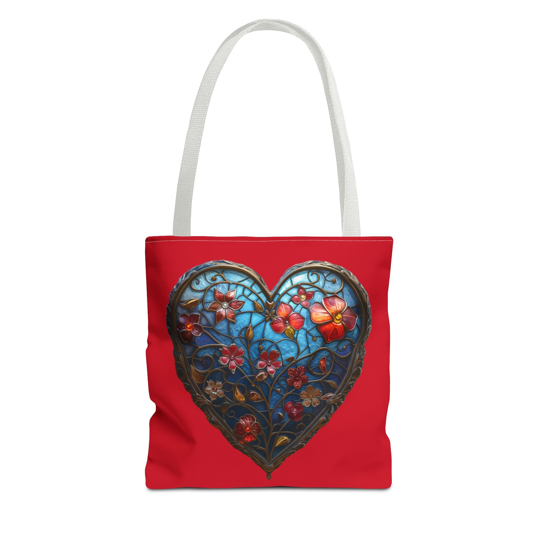 Stained Glass Heart Tote Bag - Etsy
