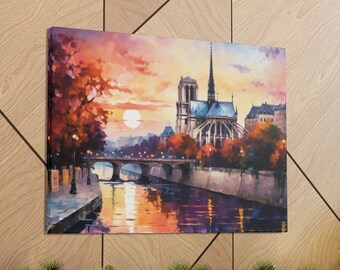 Notre Dame Cathedral de Paris Canvas Gallery Wraps