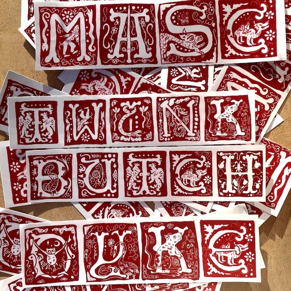 Middeleeuwse queer-stickers