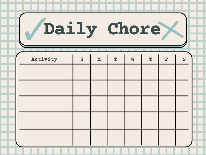 Printable Chore Planner