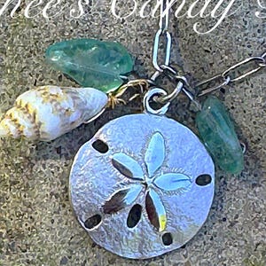 Sand Dollar Charm Necklace Shell Charm Necklace Vintage Sand Dollar Charm Beach Necklace Shell Collector Cute Summer Gifts Sand Dollar