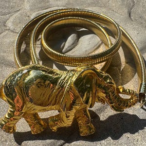 Gold Tone Snake Belt - Etsy display picture 2