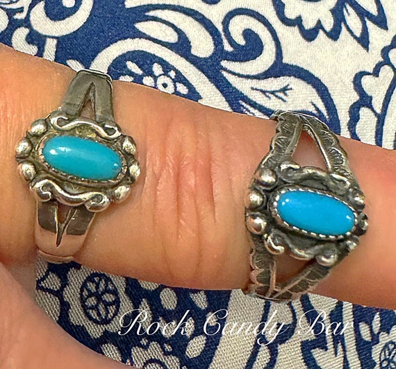 Vintage Navajo Turquoise Rings Vintage Navajo Rin… - image 1