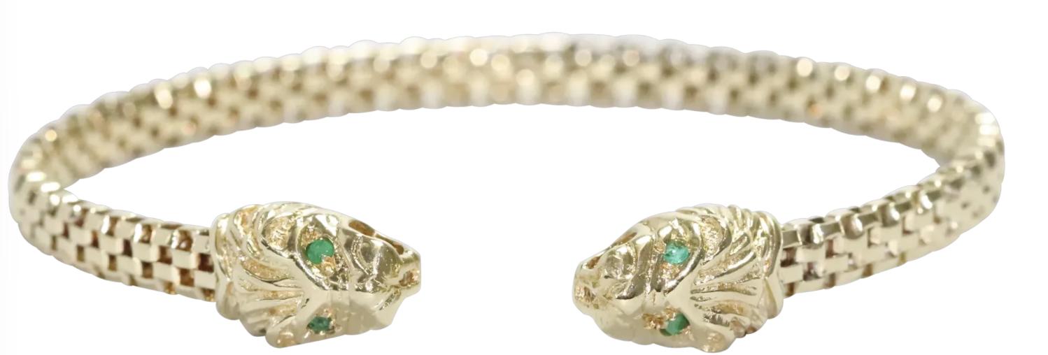 Vintage Judith Leiber Majestic LeonCollar Bracelet with Green Eyes Judith Leiber Bracelet - Etsy main image 2