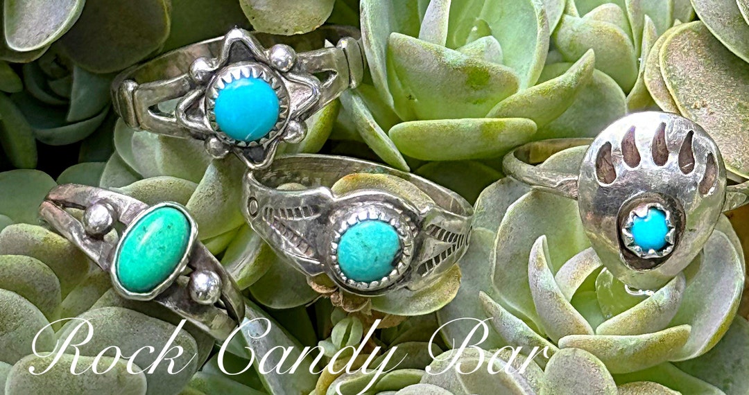 Old Native Rings Vintage Native American Rings Dainty Vintage Turquoise Rings Vintage ...