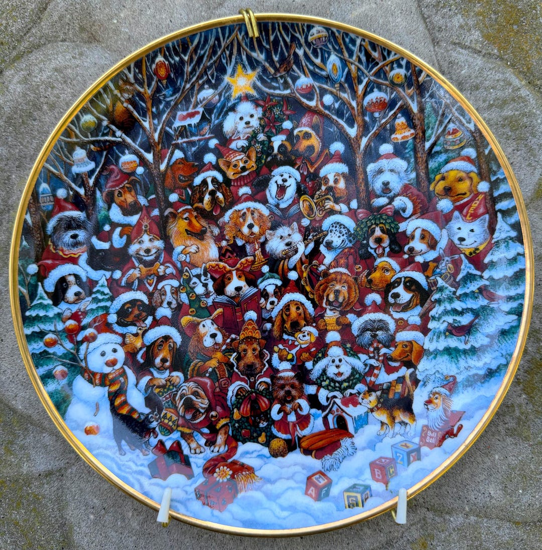Franklin Mint   絵皿 3枚セット Vintage Franklin Mint Collectible Plates – Santa Paws and Whisker