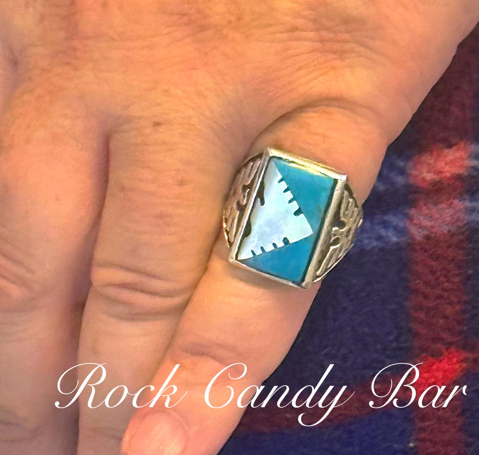 vintage navajo ring サンダーバード thisman大野 Vintage Navajo Thunderbird Ring 1970s Sterling Silver | Turquoise