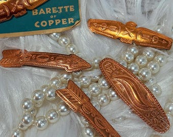 Vintage Navajo 1970s Copper Hair Barette Native American  display picture 3