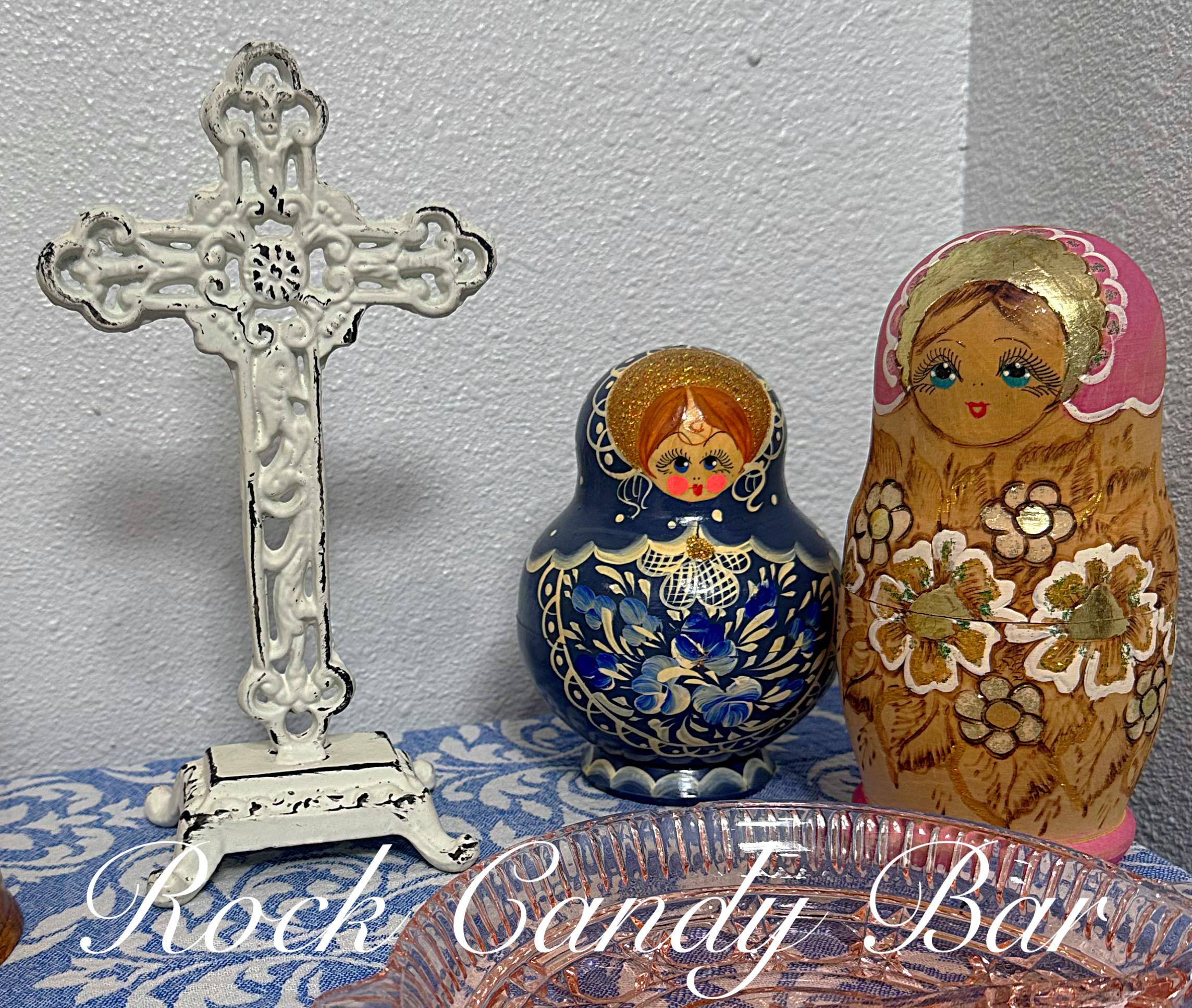 Vintage French Country Crosses Antique White Wall Crosses French