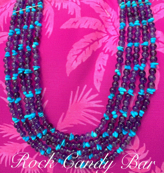 Native American Unique Purple Bead Vintage Sterling Silver Necklace Native American Unique Purple Bead Vintage Sterling Silver Necklace