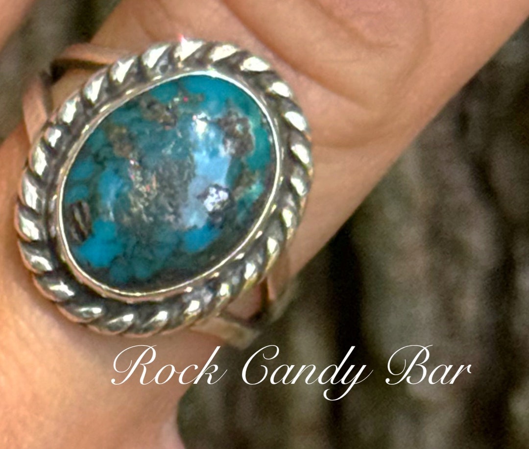 Vintage Navajo Turquoise Ring | Sterling Silver Statement Ring | Size 7 ...