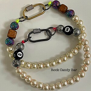 Mens Beaded Bracelet Gifts for Men Eight Ball Bracelet Unisex Beaded Bracelets 8 Ball Gift for Boyfriend Fun Unique Handmade Gifts for Men