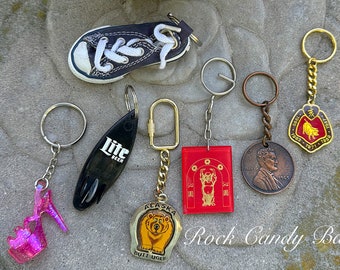 Vintage Key Chains Cute Gifts Collectible Key Chain Collector Unique Fun Keychains Fun Gift Tags Metal Keychains Antique Keychains Fun Bows