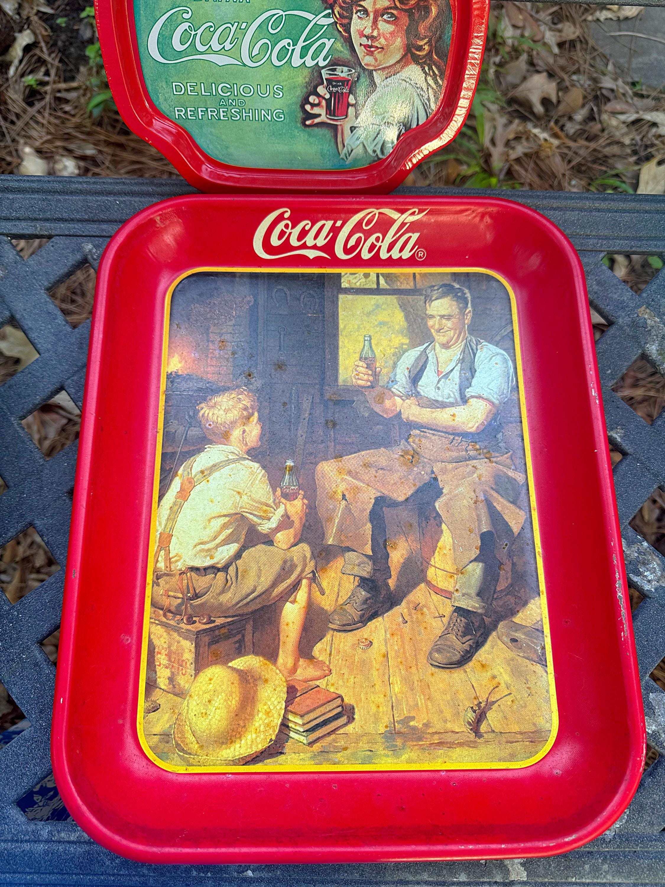 Rare Vintage Coca-cola Trays Set of 4 – 1987 Coke Collectible 