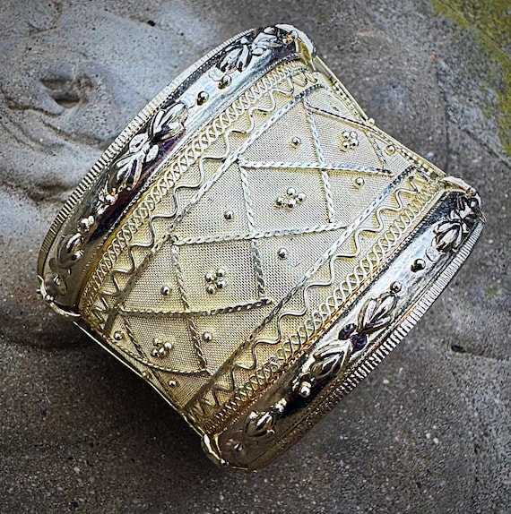Wide Silver Bracelet Silver Hinged Bracelet Mesh Bracelet Silver 