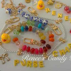 Custom Bag Charms & Keychains Fun Sparkly Purse Charms Seasonal Personalized Accessories Cute Gifts Holiday Bling Seasonal Personal Gift