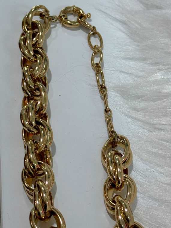 Vintage Chunky Gold Chain Necklaces Gold Chain Ne… - image 4