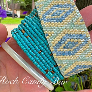 Ensemble de bracelets vintage larges superpositions de bracelets d&#39;été Bracelets de perles Bracelet jonc en nacre Bracelet bleu et bleu sarcelle Ensemble de 3