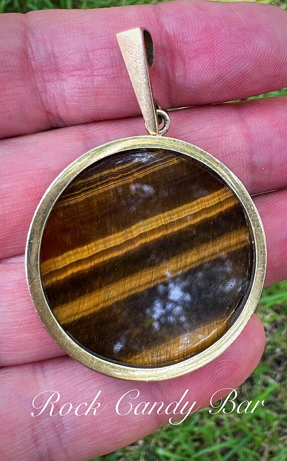Vintage Tigers Eye Necklace Extra Large Vintage Tiger's Eye