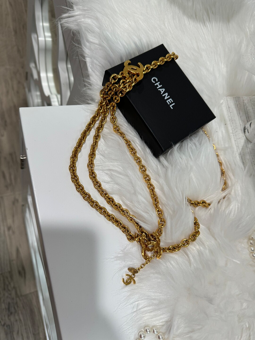 Vintage Small Chanel Gold Chain Belt Chanel Waste Belt Gold Etsy