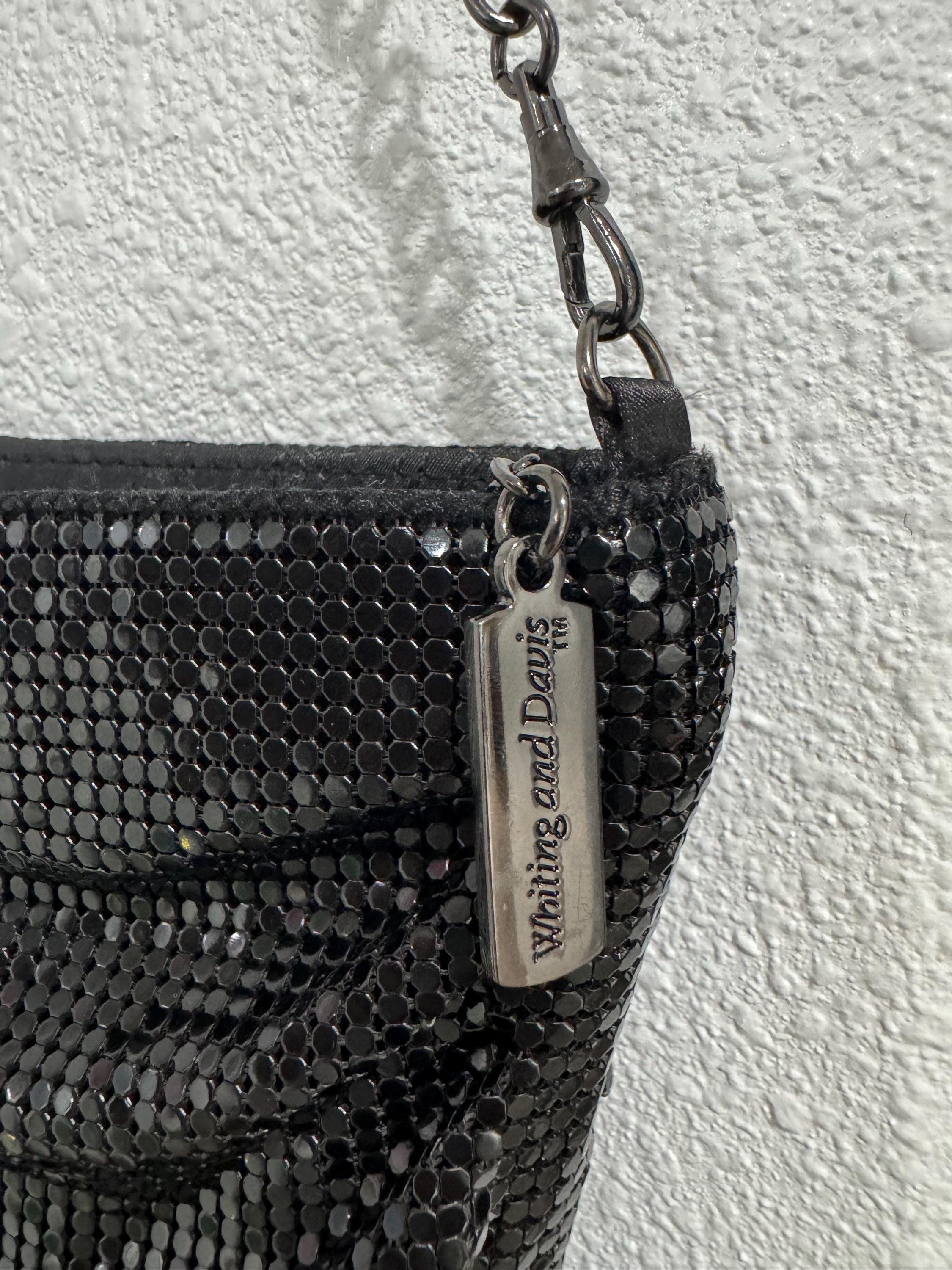 ヴィンテージ Whiting & Davis ブラック ルーシュ メッシュ 