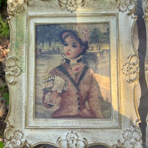 Framed Victorian Ladies Art Prints: Central Park Vintage Wall Decor (Pair)