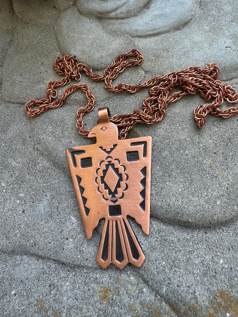 Thunderbird Necklace Copper Unisex Necklace Mens Necklace Husband Gift