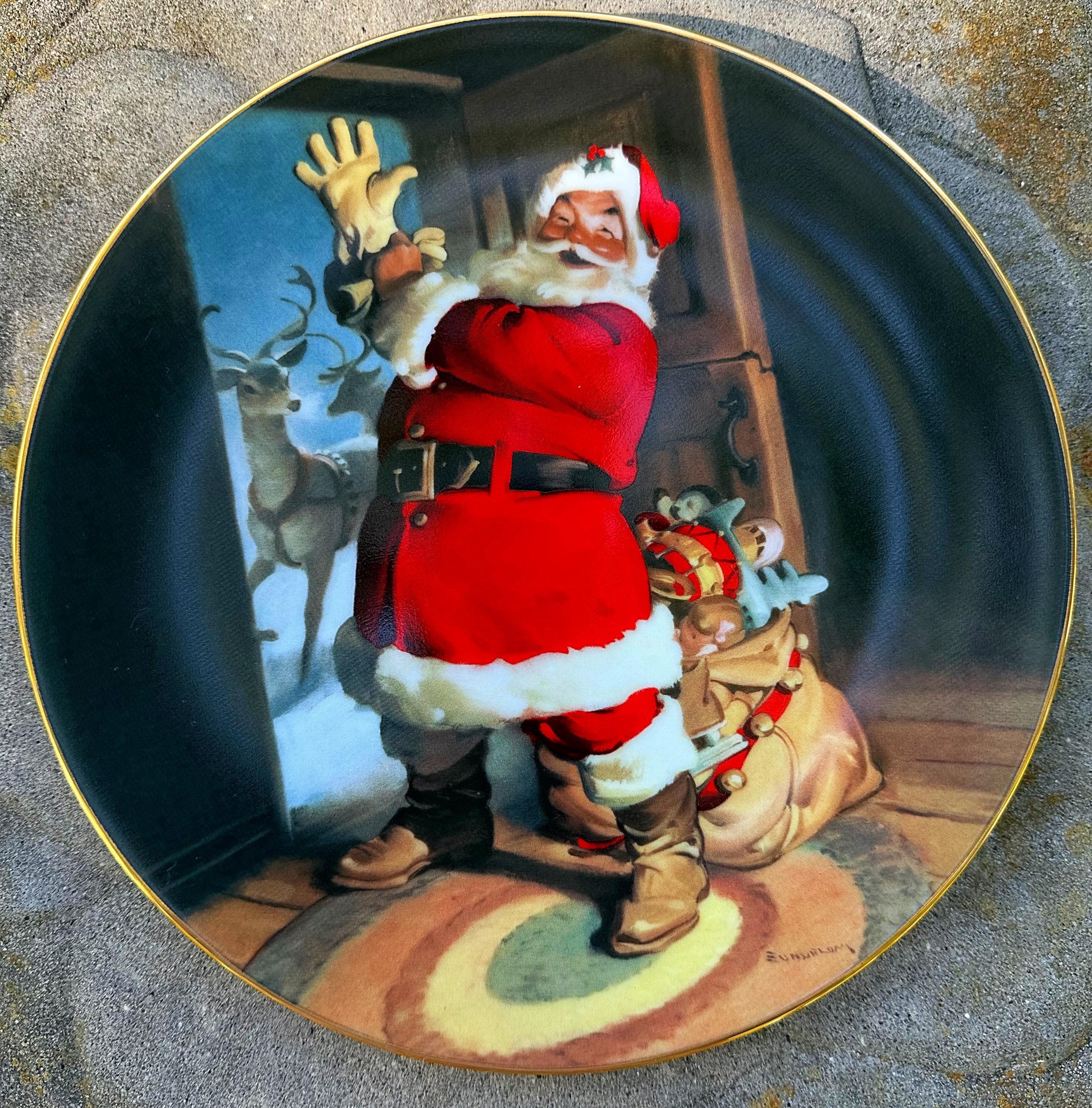 Vintage Christmas Plates – Knowles Santa & W.L. George Winter
