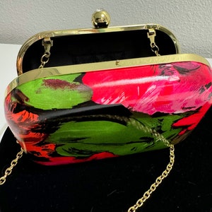 Vintage Hard Shell Handbags Jessica Mcclintock Handbags Vintage Summer Shoulder Bags Cute Vintage Purse Small Colorful Handbag Summer Clutch