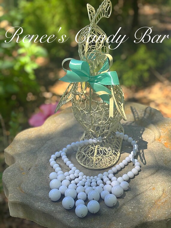 Vintage Chunky Bubble Necklace: Colorful Statement Jewelry