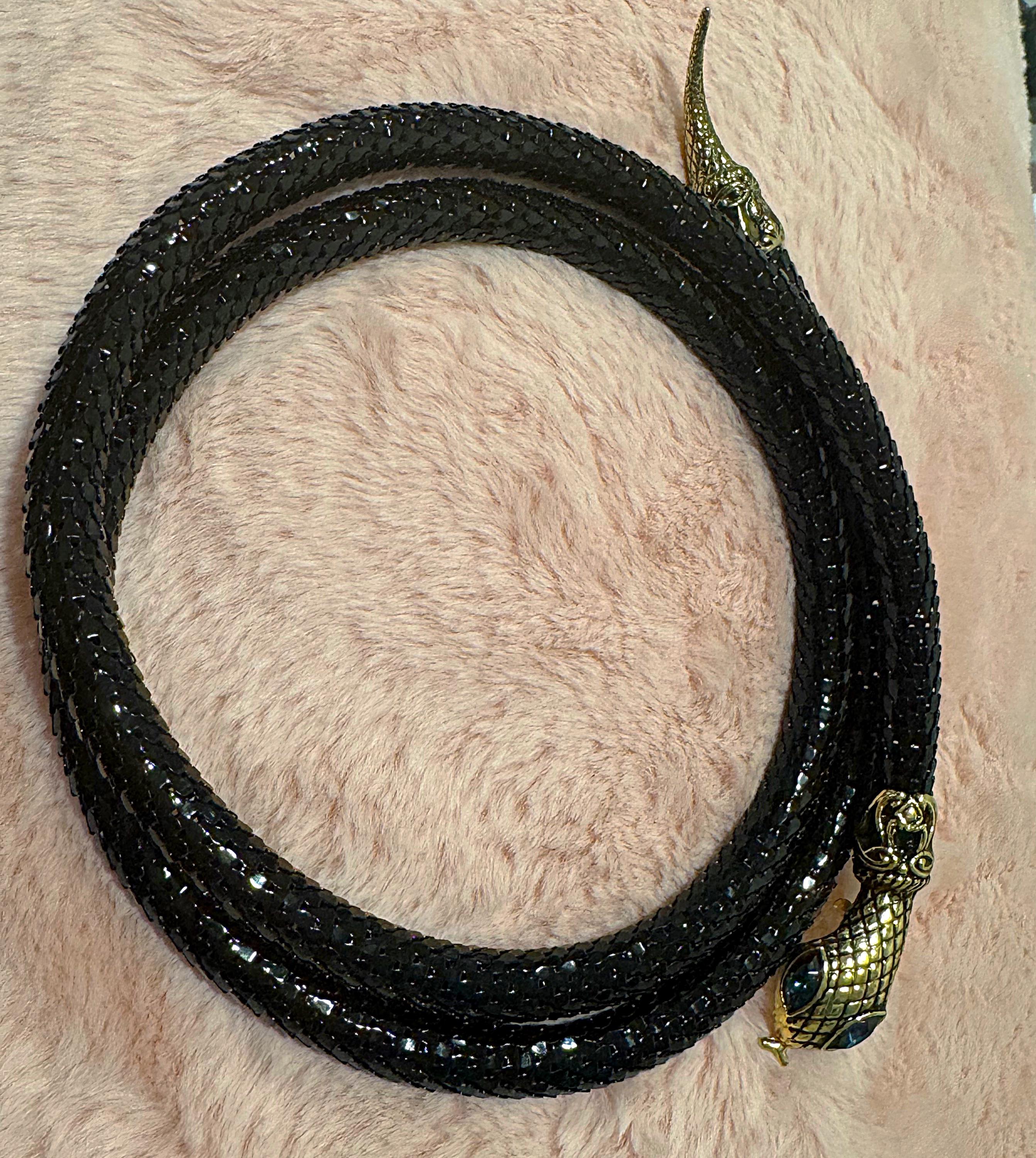 Vintage Snake Necklace Vintage Egyptian Revival Deco Mesh