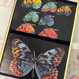 Vintage Butterfly Playing Cards Double Deck Pretty Butterflies Playing Cards Vintage 70s Cards Vintage Gifts Butterfly Collector Gifts