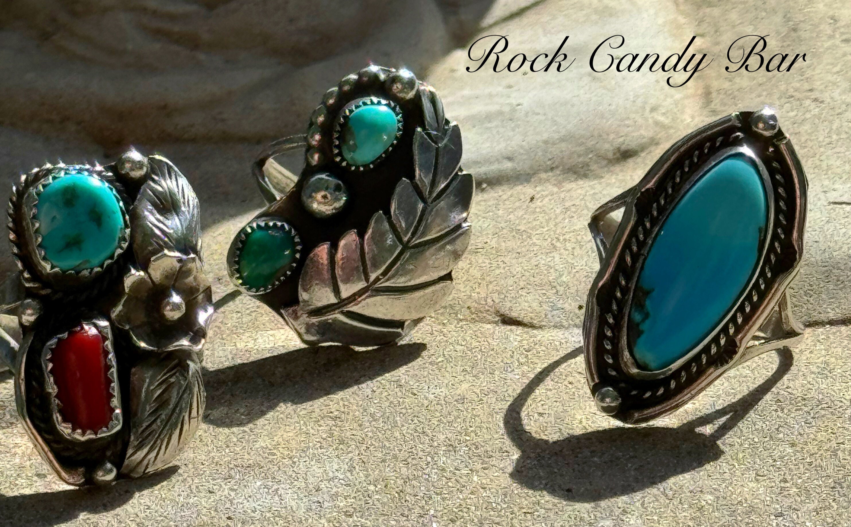 Vintage Native American Rings – Navajo Sterling Silver Turquoise