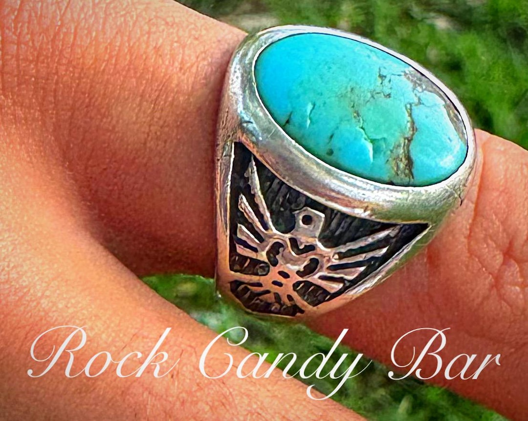 Vintage Navajo Thunderbird Rings – 1970s Sterling Silver With