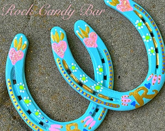 Personalized Lucky Baby Horseshoe | Authentic Antique Horseshoe | Baby Shower Gift | Custom Nursery Door Decor | New Baby Keepsake