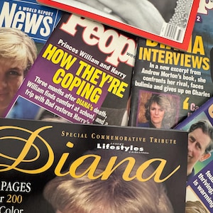 Princess Diana Magazine Collection Vintage Magazine Lot Princess Diana Collection Princess Diana Bundle Gifts Royal Gift Princess Di Mags