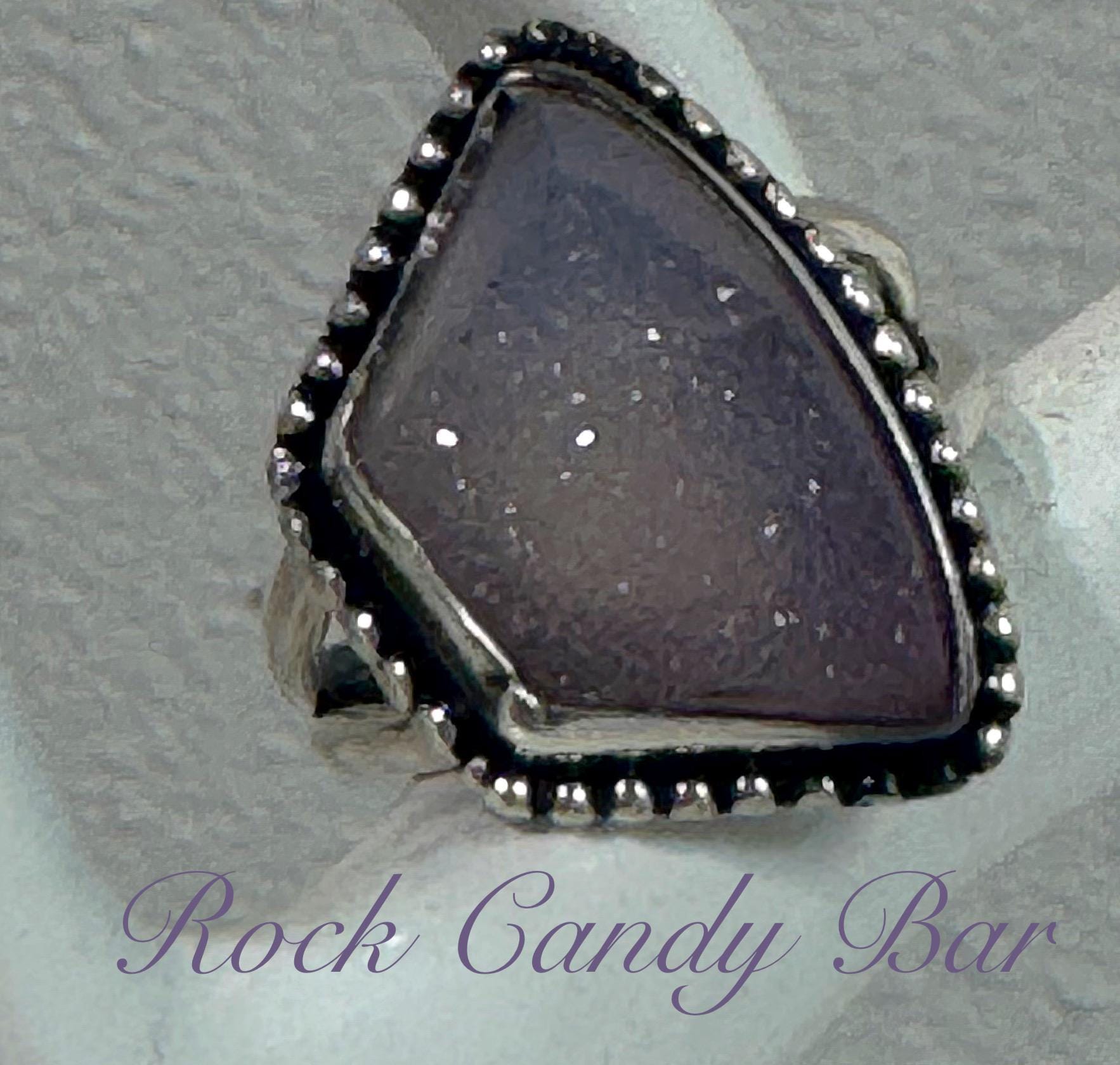 Vintage Purple Druzy Statement Ring Vintage Druzy Ring Vintage Silver Rings Cute Vintage Gifts for Her Pretty Vintage Gemstone Ring Lavender