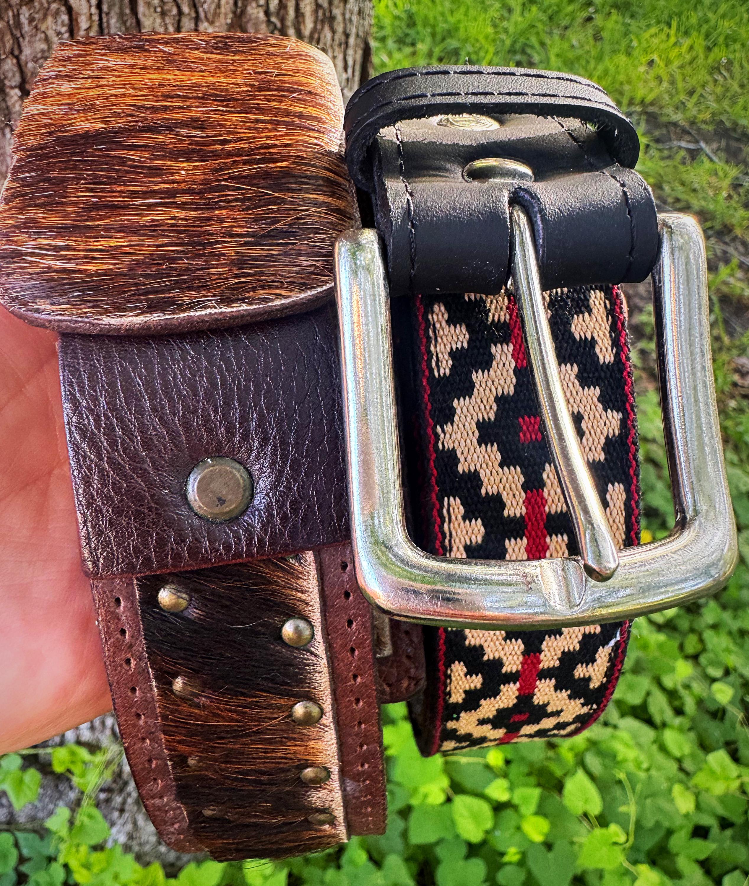 Vintage Artisan Belts – 1970s–1980s Leather, Textile & Studded