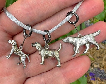 Vintage Dog Charms Vintage Sterling Silver Dog Charms Cute Dog Lover Gift Gifts for Dog Lovers Golden Retrievers Hunting Dog Charms