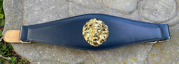 Vintage Anne Klein Belt Navy Leather Size S – 1980s Designer  display picture 3