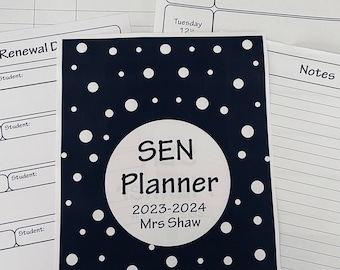 SEN Planner  - A planner with a difference you make it to suit your needs. Personalised options available.