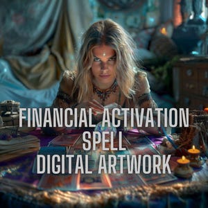 Financial Abundance Activation + Digital Artwork  , money magnet activation , luck in money spell