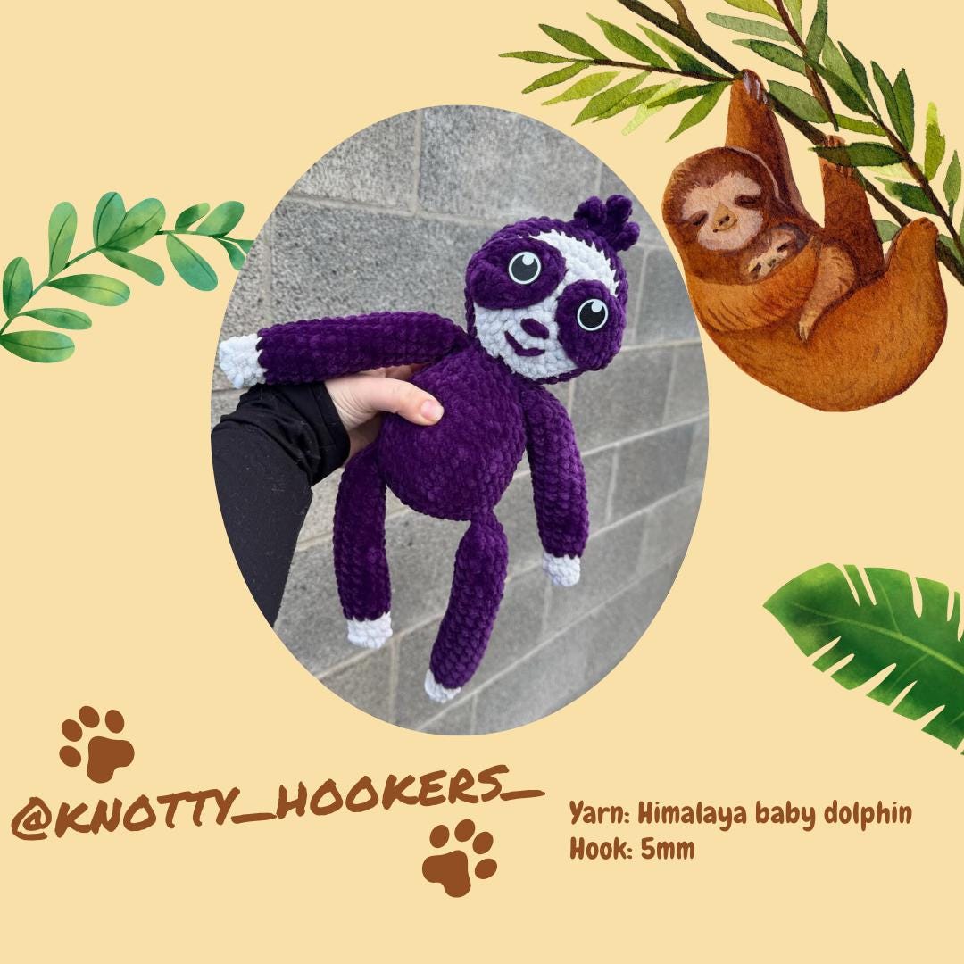 Snuggles the Sloth Crochet Pattern: Beginner Friendly PDF (digital File ...
