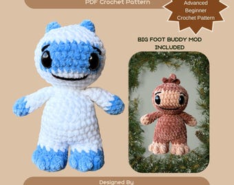 Yeti Buddy, Big Foot Buddy, PDF, Crochet Pattern
