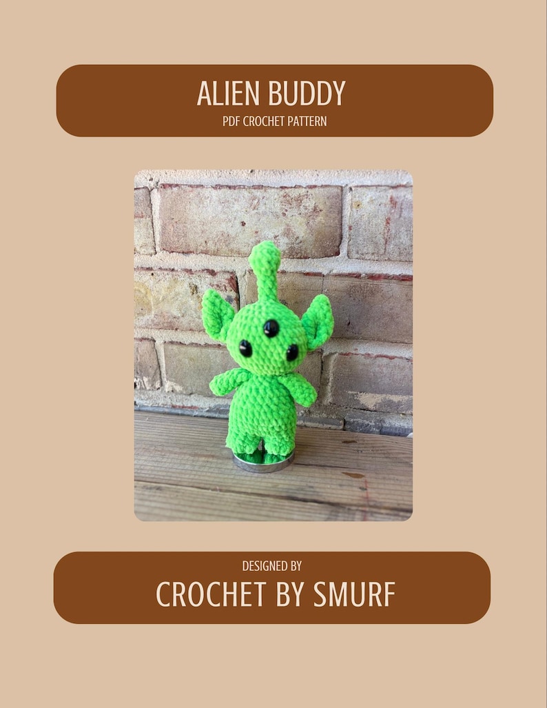 Alien Buddy, PDF, Crochet Pattern - Etsy