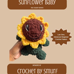 Sunflower Baby, sunflower, PDF, Crochet Pattern