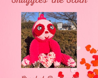 Padrão de crochê "Snuggles the Sloth": PDF para iniciantes (arquivo digital)