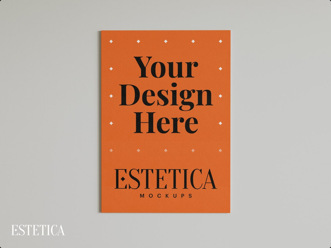 Modern Frameless Poster Picture Frame Design Mockup for Etsy