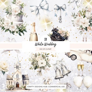 white Wedding Clipart, wedding png, elegant wedding clipart, watercolour wedding clipart, Wedding Clipart, Wedding invitation Clipart
