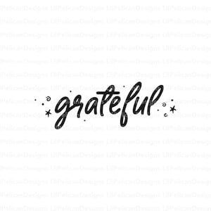 DANKBAAR. Positief denken citaat, motiverende zin. Mindfulness kort inspirerend gezegde. Svg, eps, png, jpg, vectorbestand